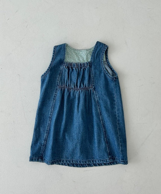 Gathered denim jumper