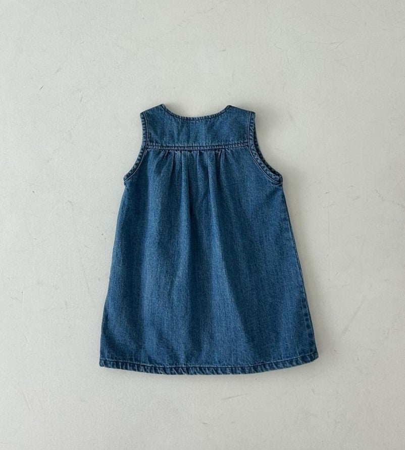 Gathered denim jumper